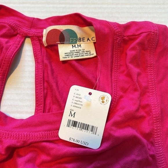 New Free People Morningside Top in Paradise Pink. size M - Picture 4 of 6